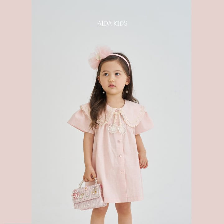 Aida - Korean Children Fashion - #childrensboutique - Pink Sarah Bubble  One-Piece