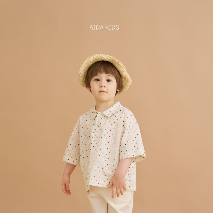 Aida - Korean Children Fashion - #designkidswear - Dot Boxy Shirt - 3