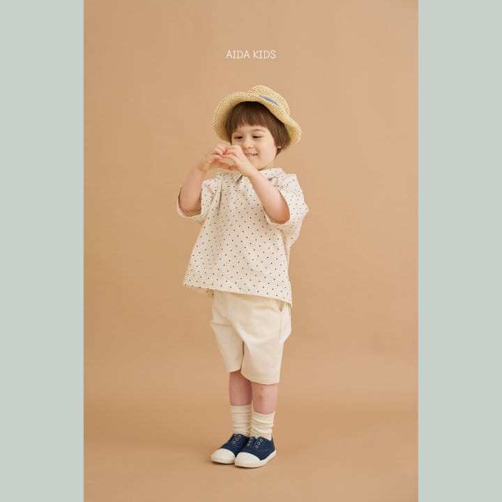 Aida - Korean Children Fashion - #designkidswear - Dot Boxy Shirt - 4