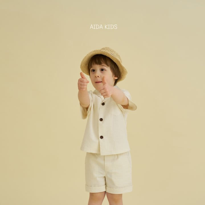 Aida - Korean Children Fashion - #fashionkids - Dobby Madras Jacket - 8