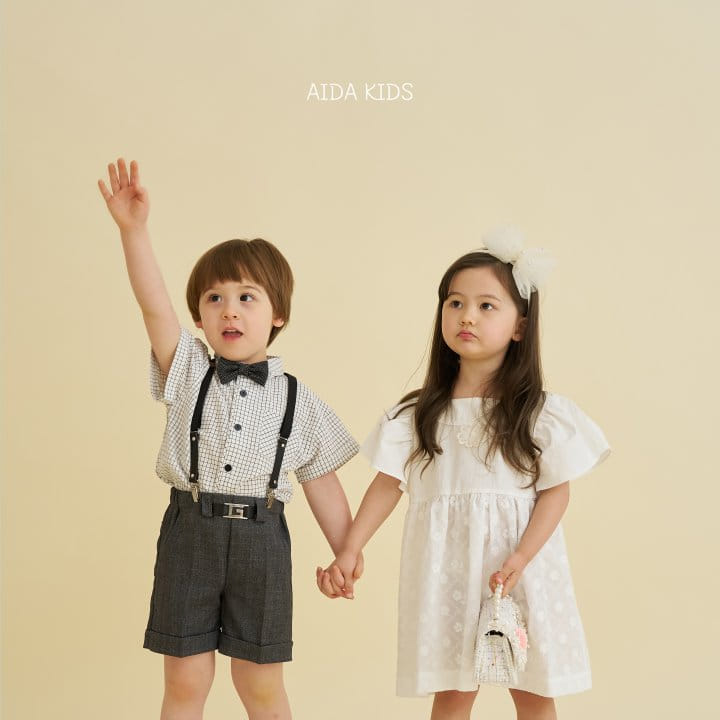 Aida - Korean Children Fashion - #kidsshorts - Modern Short Sleeve Shirt - 2