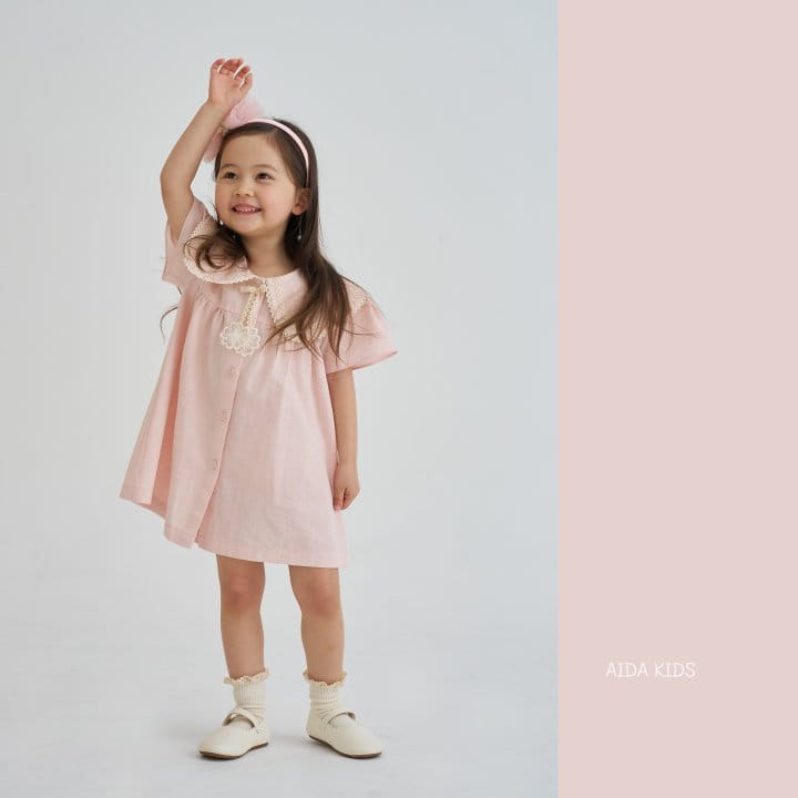 Aida - Korean Children Fashion - #kidzfashiontrend - Pink Sarah Bubble  One-Piece - 7