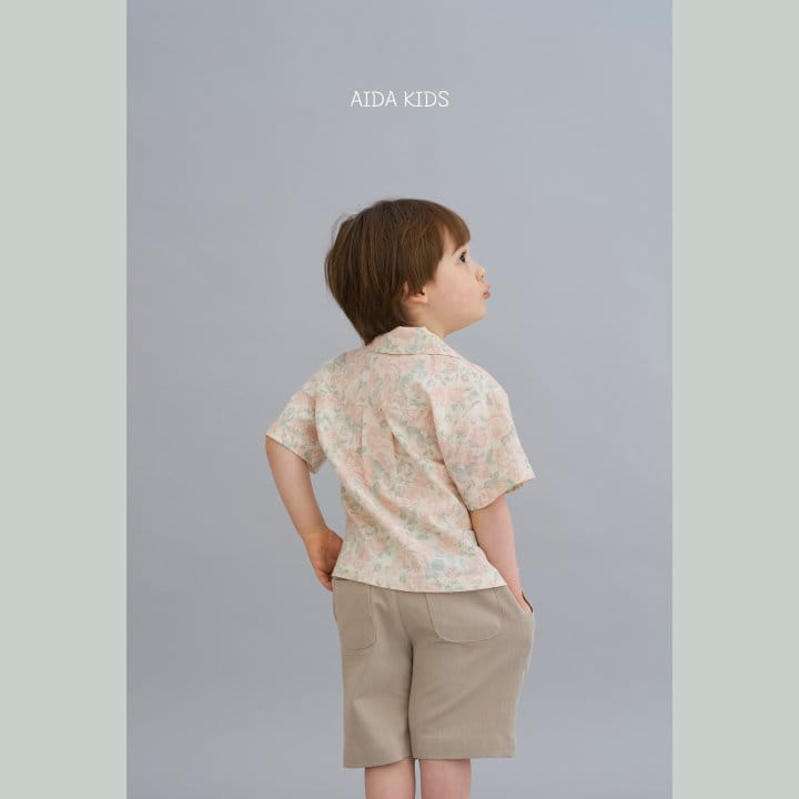 Aida - Korean Children Fashion - #littlefashionista - Rose Collar Short Sleeve Shirt - 8