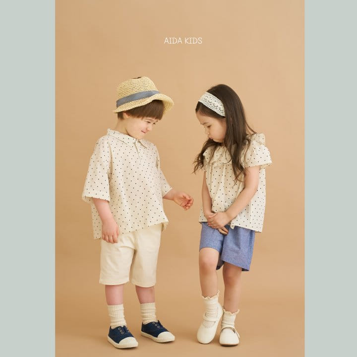 Aida - Korean Children Fashion - #littlefashionista - Dot Boxy Shirt - 10