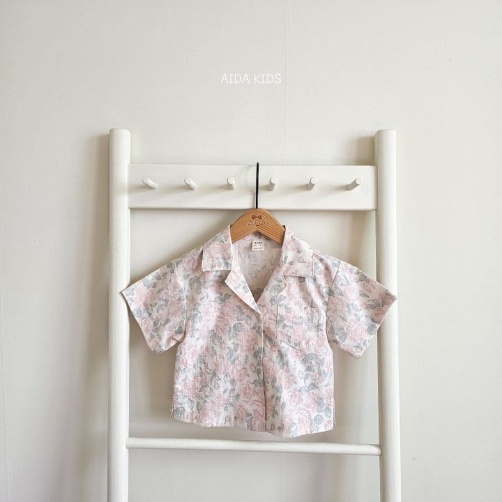 Aida - Korean Children Fashion - #magicofchildhood - Rose Collar Short Sleeve Shirt - 9