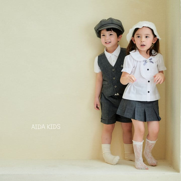 Aida - Korean Children Fashion - #magicofchildhood - Glen Vest - 6