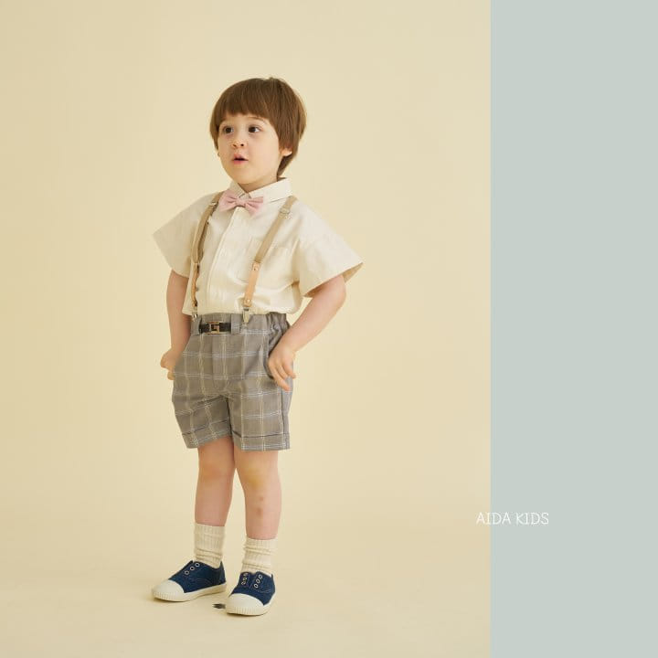 Aida - Korean Children Fashion - #minifashionista - Classic Check Shorts - 2