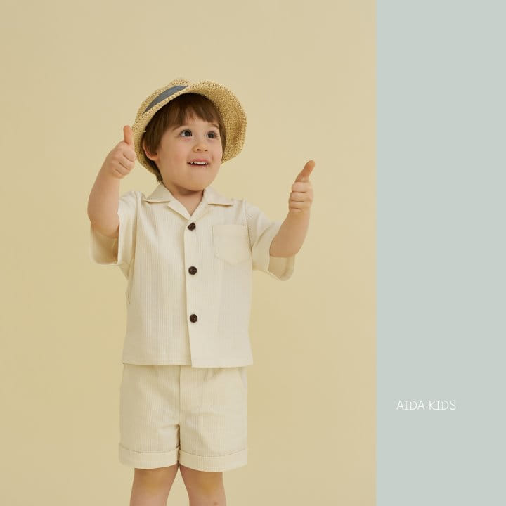 Aida - Korean Children Fashion - #todddlerfashion - Dobby Madras Jacket