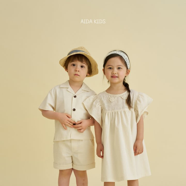 Aida - Korean Children Fashion - #toddlerclothing - Dobby Madras Jacket - 2