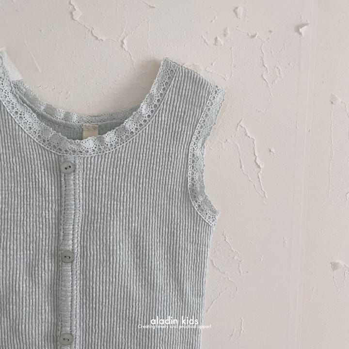 Aladin - Korean Children Fashion - #childofig - Lace Rib Sleeveless Tee - 7