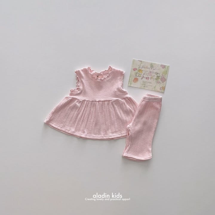 Aladin - Korean Children Fashion - #fashionkids - Rib Sleeveless Blouse - 9