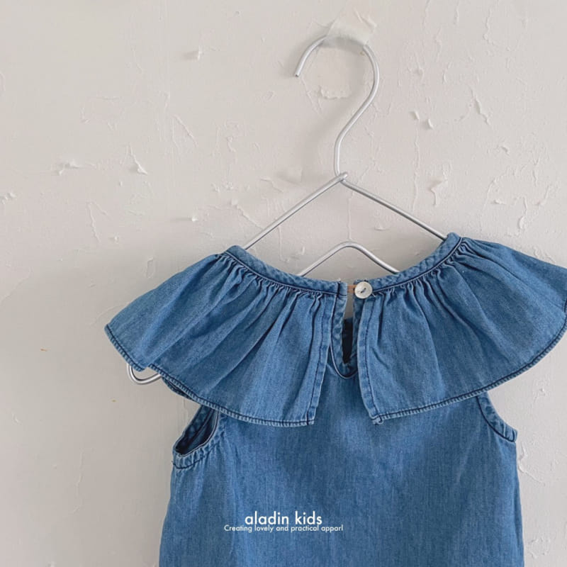 Aladin - Korean Children Fashion - #fashionkids - Big Collar Denim Blouse - 9