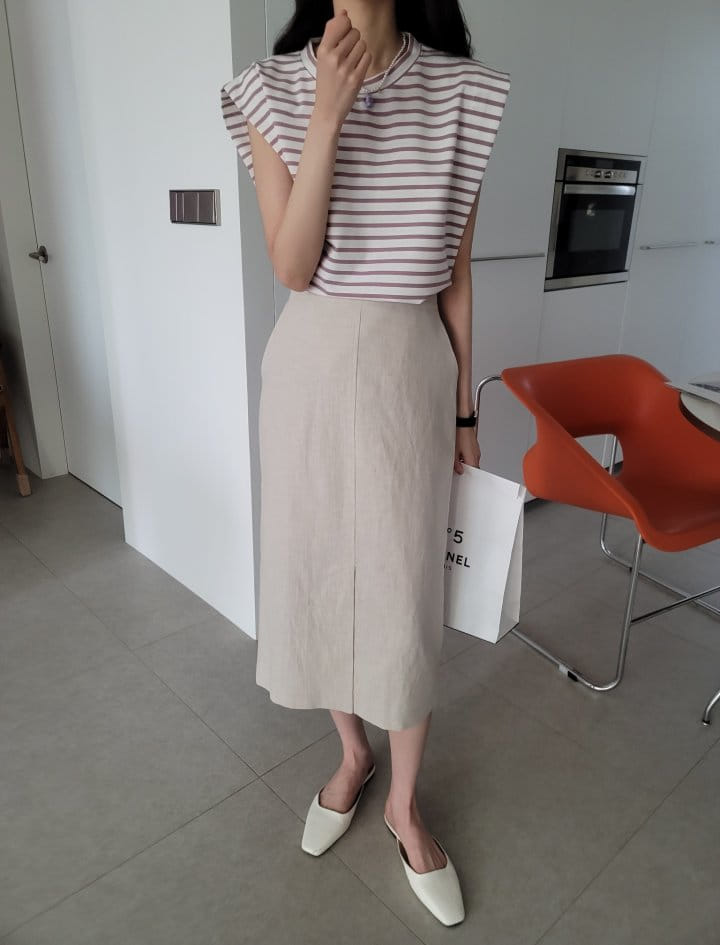 Allu - Korean Women Fashion - #pursuepretty - L Front Slit Skirt - 8