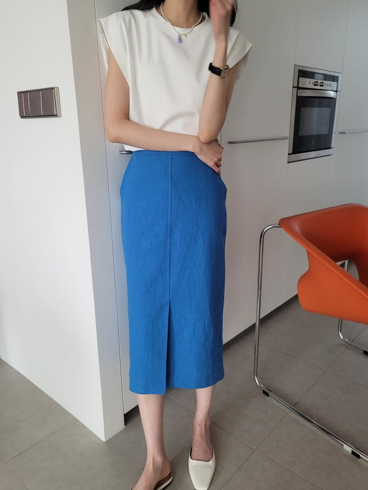 Allu - Korean Women Fashion - #womensfashion - L Front Slit Skirt