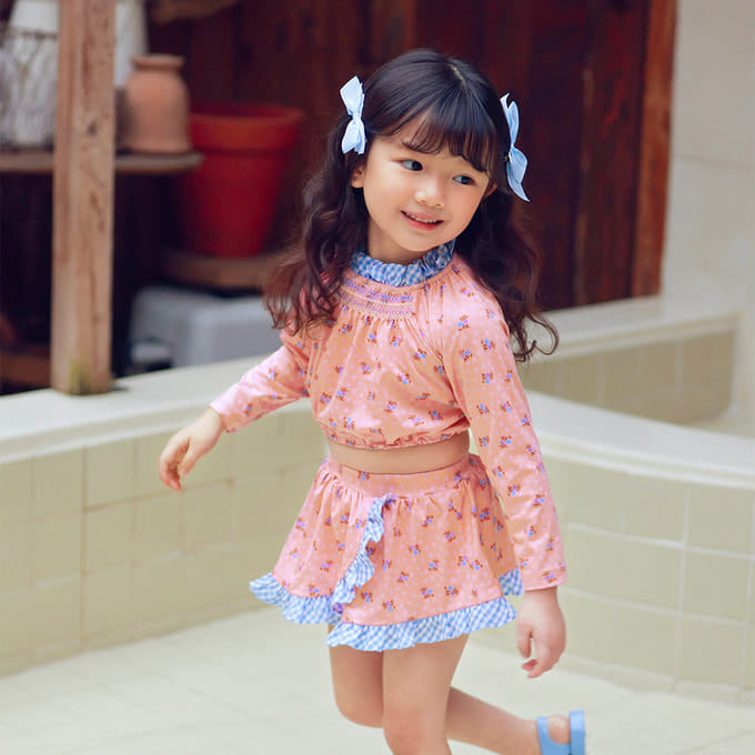 Amber - Korean Children Fashion - #Kfashion4kids - Lafine Two Piece Swim Wear