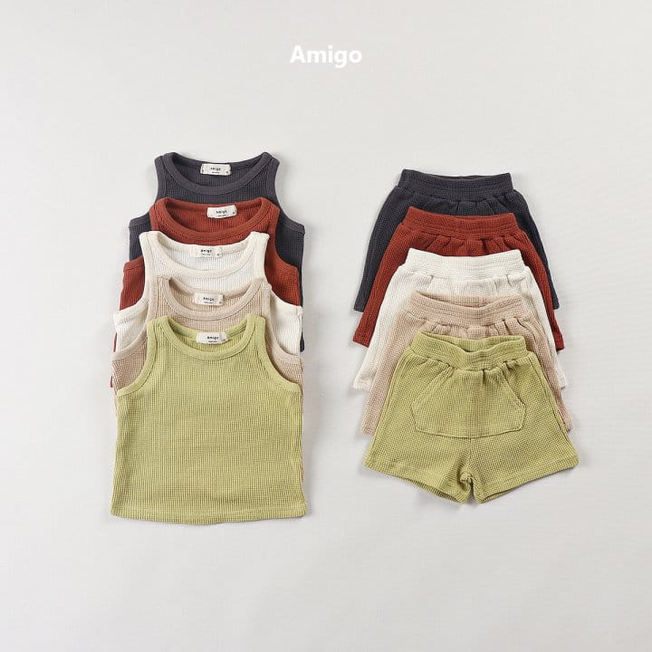 Amigo - Korean Children Fashion - #Kfashion4kids - Waffle Sleeveless Tee - 2