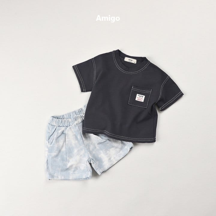 Amigo - Korean Children Fashion - #designkidswear - Water Paint Denim  - 6