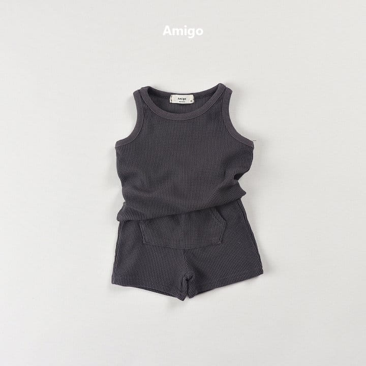 Amigo - Korean Children Fashion - #discoveringself - Waffle Sleeveless Tee - 11