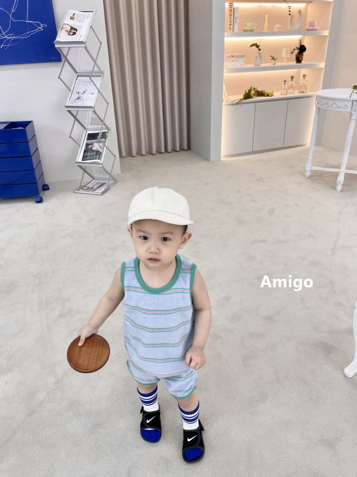 Amigo - Korean Children Fashion - #discoveringself - Terry ST Top Bottom Set - 2