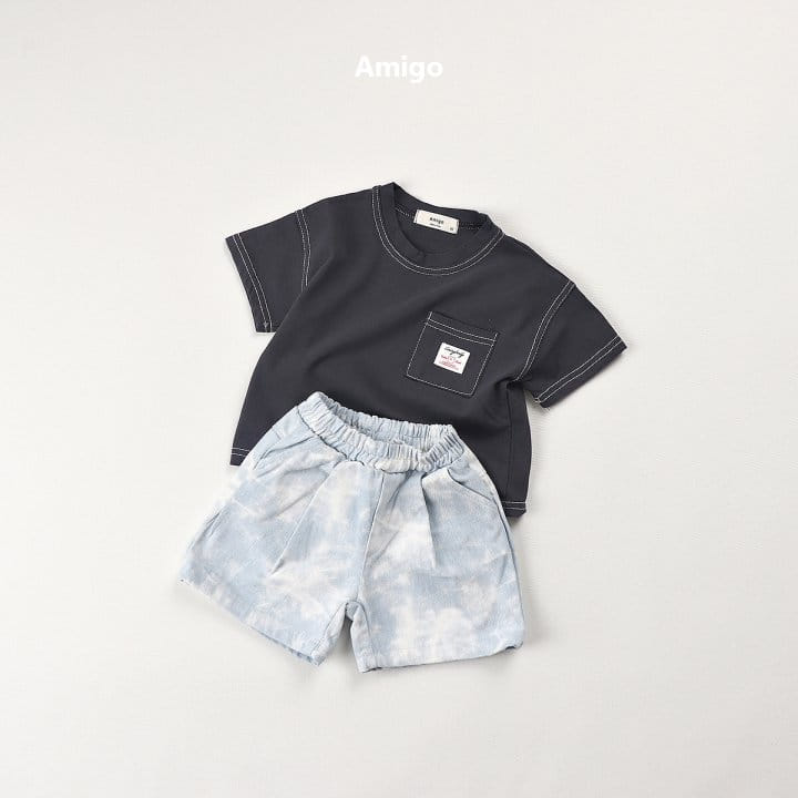 Amigo - Korean Children Fashion - #kidsshorts - Water Paint Denim  - 9