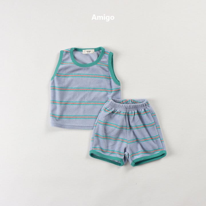 Amigo - Korean Children Fashion - #kidsshorts - Terry ST Top Bottom Set - 11