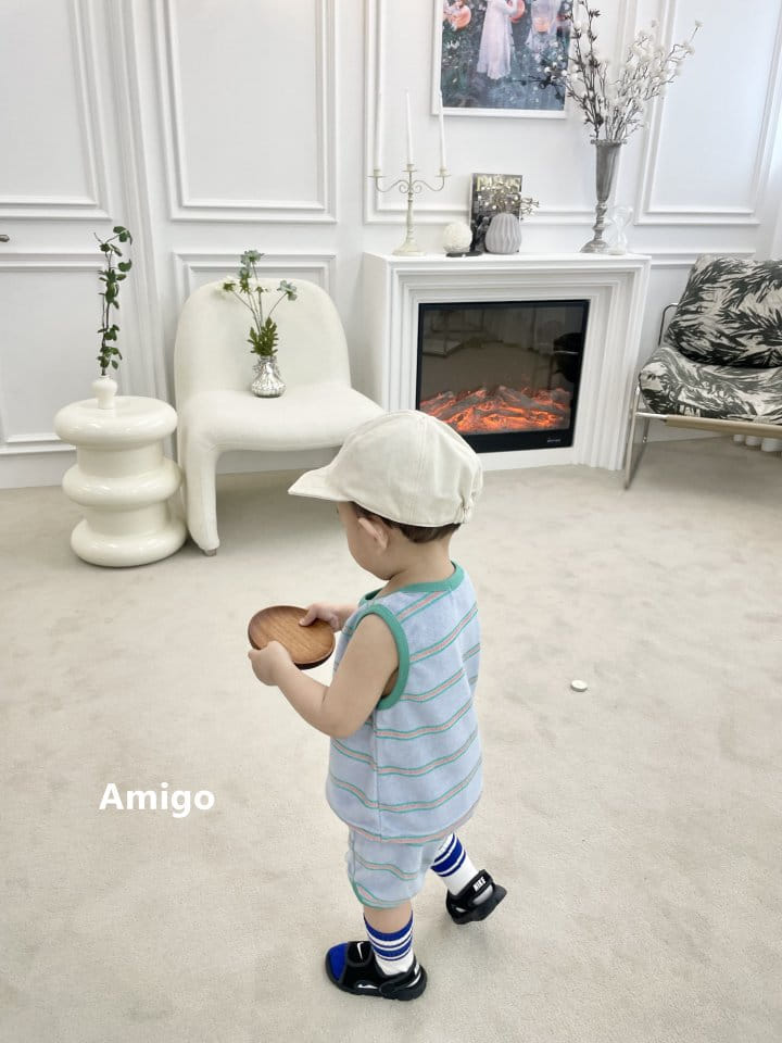 Amigo - Korean Children Fashion - #kidsstore - Terry ST Top Bottom Set - 5