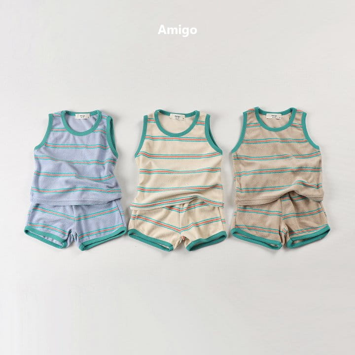 Amigo - Korean Children Fashion - #littlefashionista - Terry ST Top Bottom Set