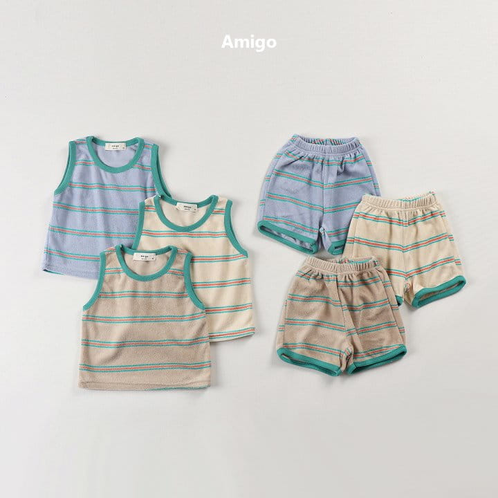 Amigo - Korean Children Fashion - #magicofchildhood - Terry ST Top Bottom Set - 2