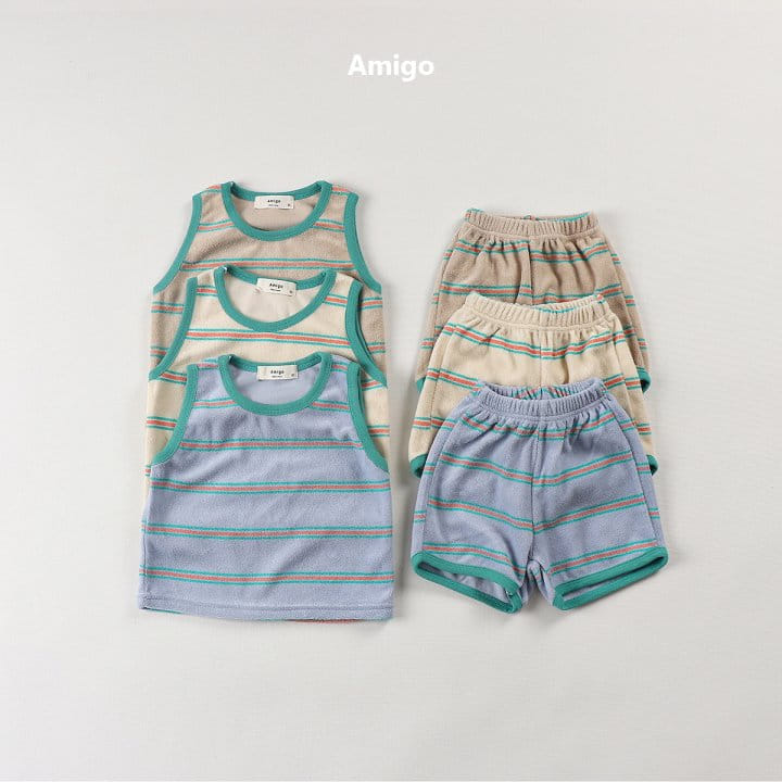 Amigo - Korean Children Fashion - #minifashionista - Terry ST Top Bottom Set - 3