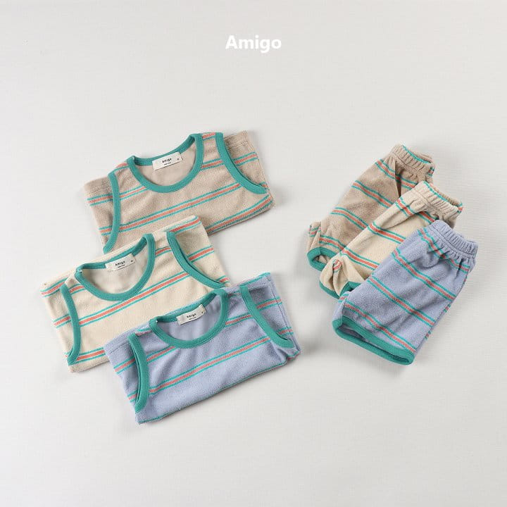 Amigo - Korean Children Fashion - #minifashionista - Terry ST Top Bottom Set - 4