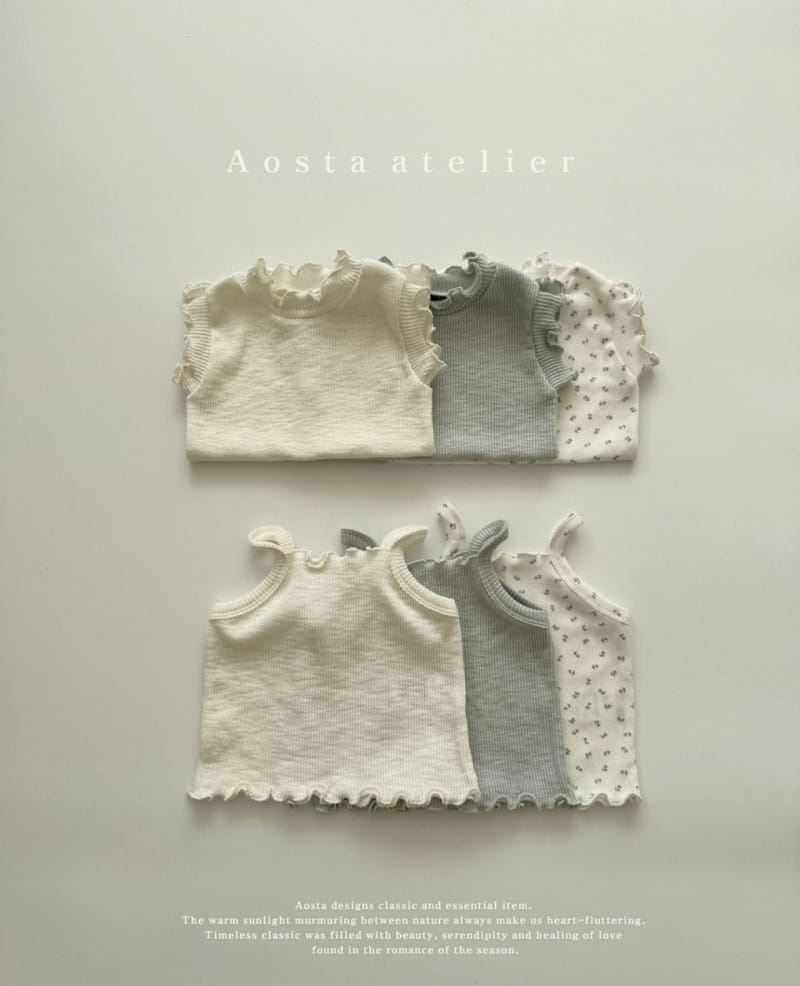 Aosta - Korean Children Fashion - #Kfashion4kids - Camellia Sleeveless Tee - 3