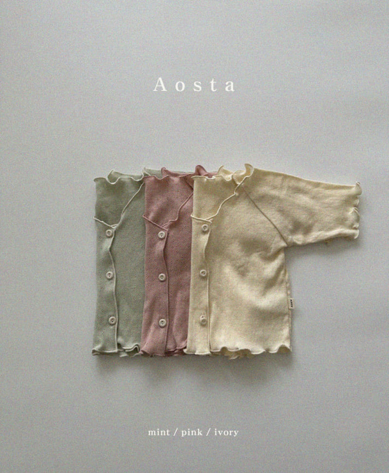 Aosta - Korean Children Fashion - #fashionkids - Eyelet Cardigan - 3