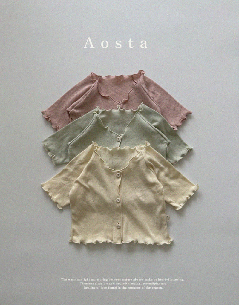 Aosta - Korean Children Fashion - #fashionkids - Eyelet Cardigan - 4