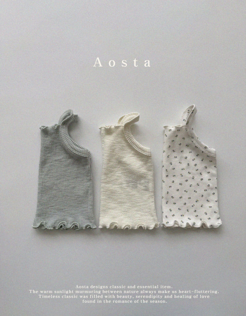 Aosta - Korean Children Fashion - #kidsstore - Camellia Sleeveless Tee