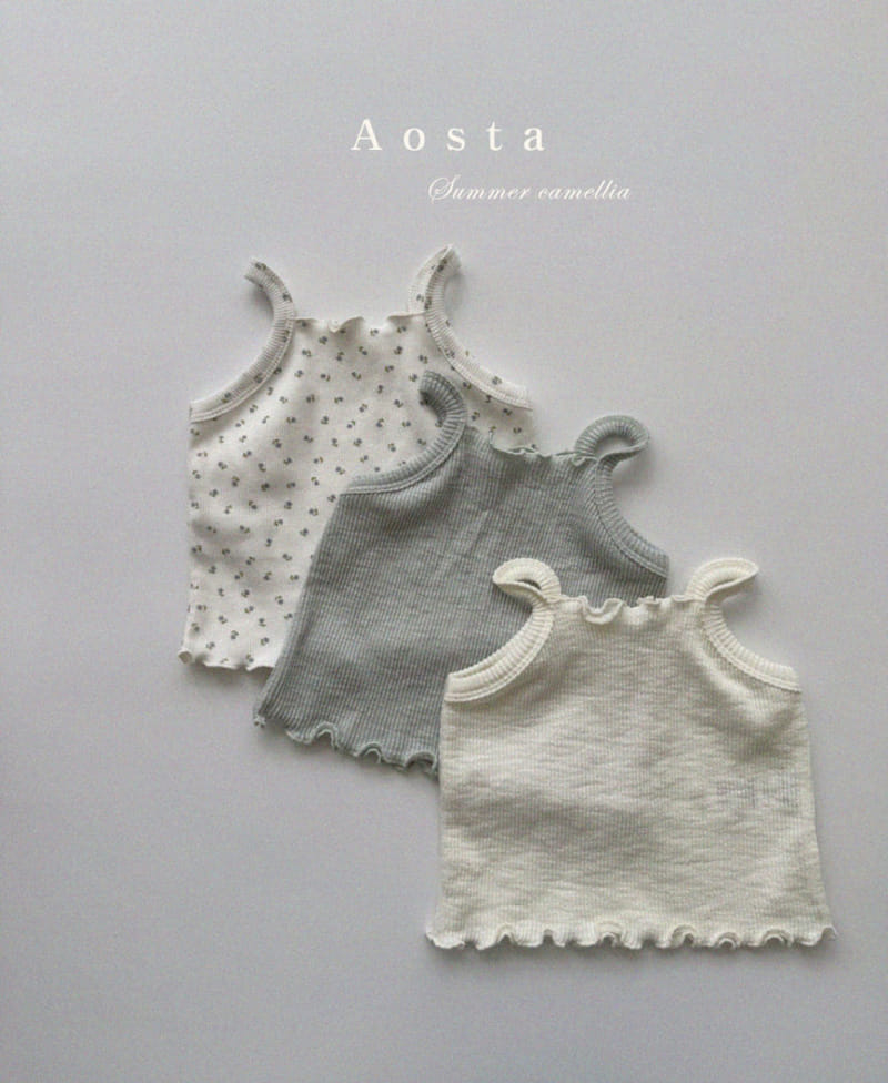 Aosta - Korean Children Fashion - #kidzfashiontrend - Camellia Sleeveless Tee - 2