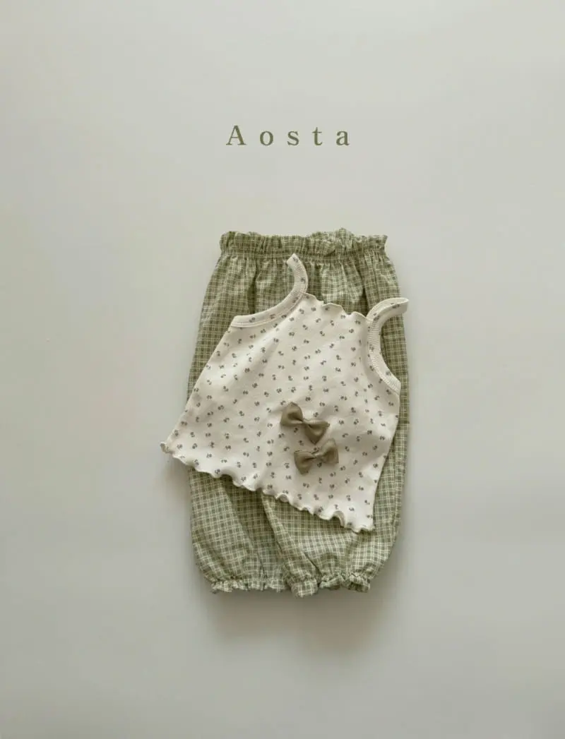 Aosta - Korean Children Fashion - #toddlerclothing - Camellia Sleeveless Tee - 9