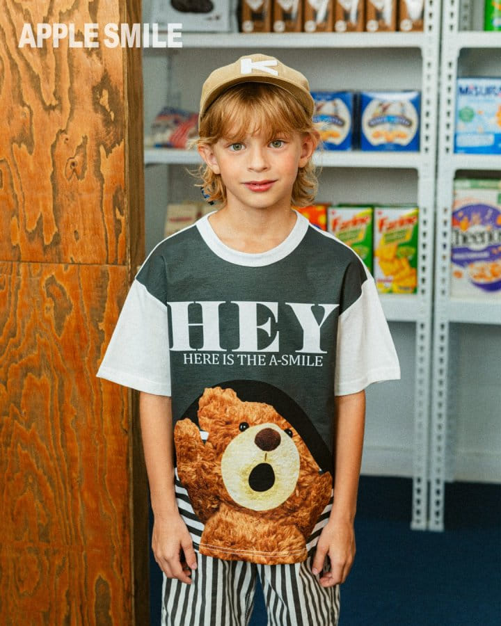 Apple Smile - Korean Children Fashion - #todddlerfashion - Hey Tee - 6