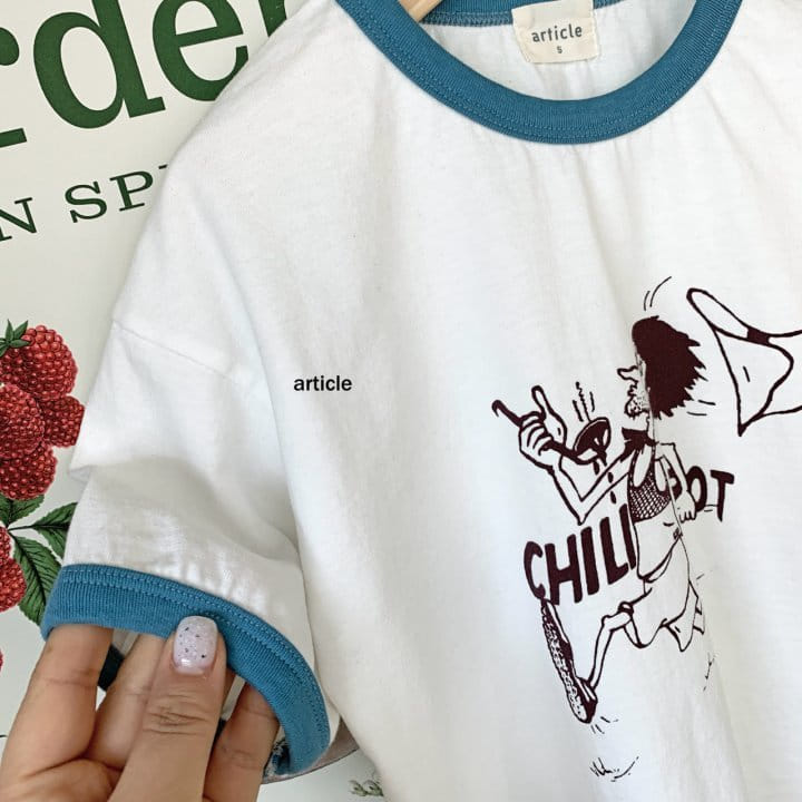 Article - Korean Children Fashion - #kidsstore - New York Chili Color Tee - 6