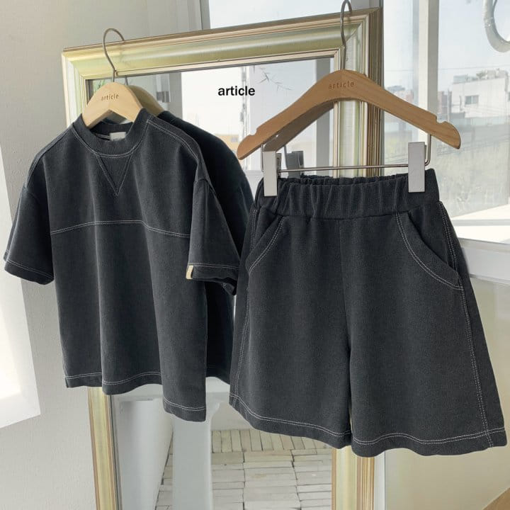 Article - Korean Children Fashion - #magicofchildhood - Mathew Pig Top Bottom Set - 2