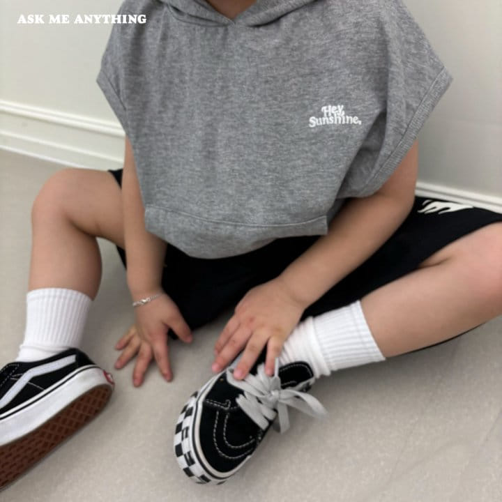 Ask Me Anything - Korean Children Fashion - #designkidswear - Shine Hoody Sleeveless Tee