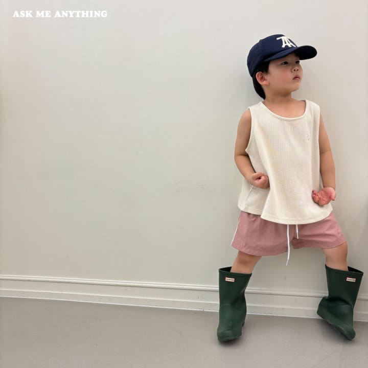 Ask Me Anything - Korean Children Fashion - #discoveringself - Super Waffle Sleeveless Tee - 8