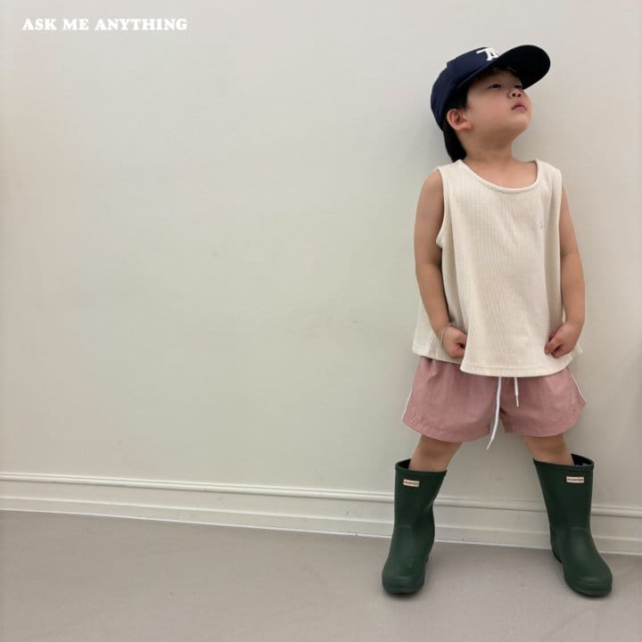 Ask Me Anything - Korean Children Fashion - #fashionkids - Super Waffle Sleeveless Tee - 9