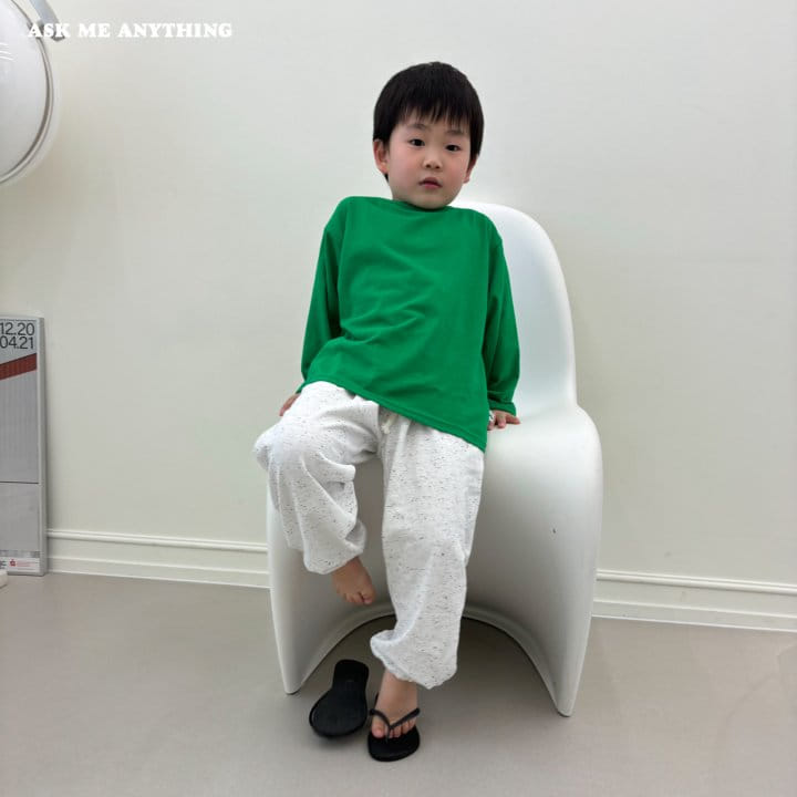 Ask Me Anything - Korean Children Fashion - #fashionkids - Simple Long Tee - 2