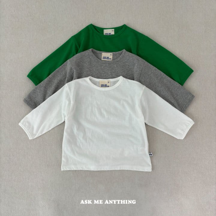 Ask Me Anything - Korean Children Fashion - #kidsshorts - Simple Long Tee - 3