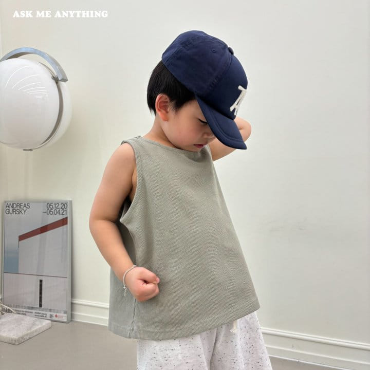 Ask Me Anything - Korean Children Fashion - #prettylittlegirls - Super Waffle Sleeveless Tee