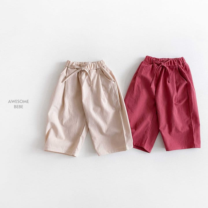 Awesome Bebe - Korean Children Fashion - #prettylittlegirls - String Wide Cropped Shorts - 4