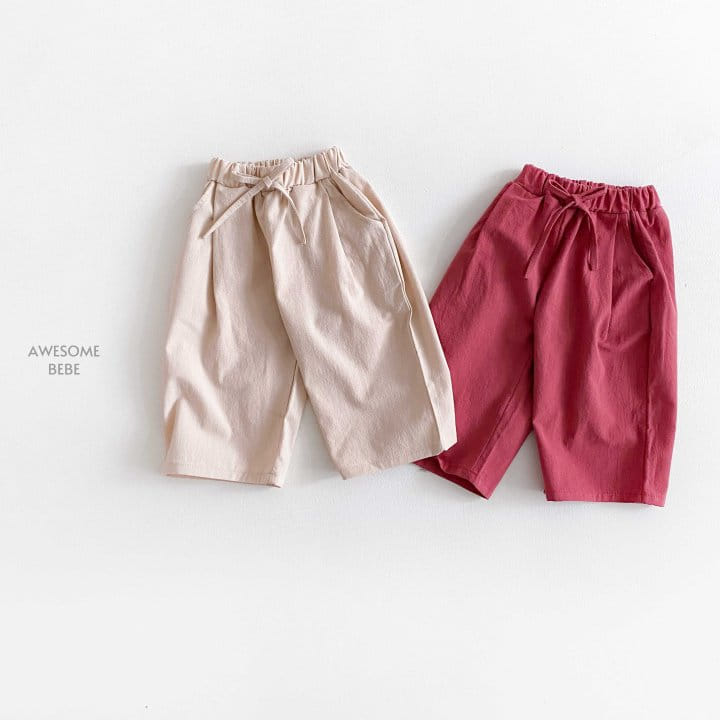 Awesome Bebe - Korean Children Fashion - #childofig - String Wide Cropped Shorts - 5