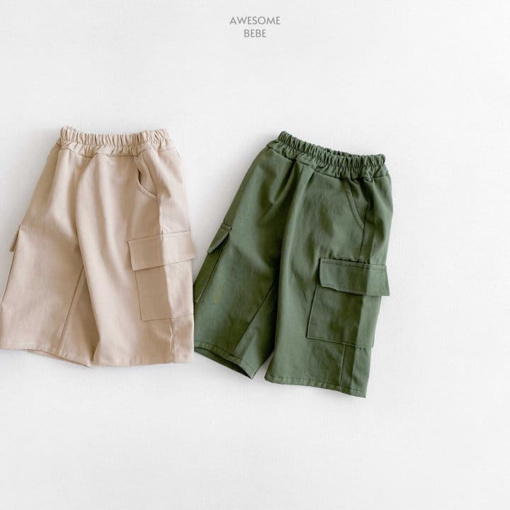 Awesome Bebe - Korean Children Fashion - #childofig - Wide Cargo Cropped Shorts - 3