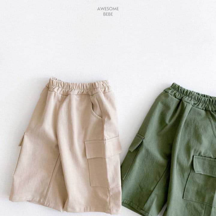 Awesome Bebe - Korean Children Fashion - #childofig - Wide Cargo Cropped Shorts - 4