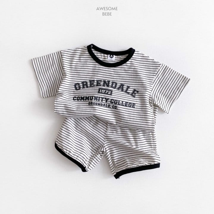 Awesome Bebe - Korean Children Fashion - #childofig - Greendale ST Top Bottom Set